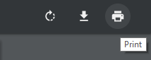 Print option in Google Chrome